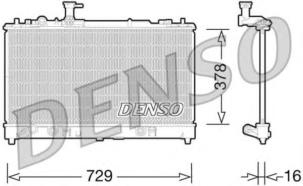 DRM44026 Denso radiador refrigeración del motor