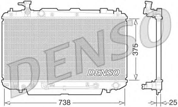 Radiador refrigeración del motor DRM50064 Denso