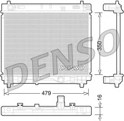 Radiador refrigeración del motor DRM50059 Denso