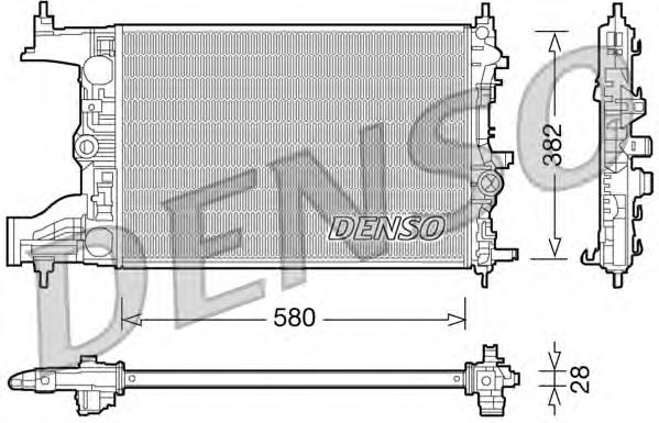 DRM20096 Denso radiador refrigeración del motor