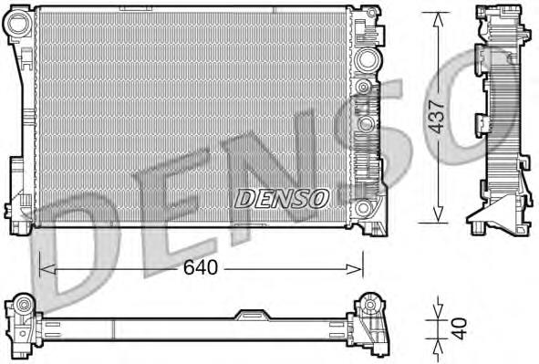 Radiador refrigeración del motor DRM17046 Denso