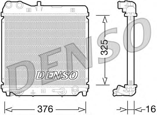 Radiador refrigeración del motor DRM40026 Denso