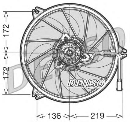 DER21005 Denso ventilador (rodete +motor refrigeración del motor con electromotor completo)