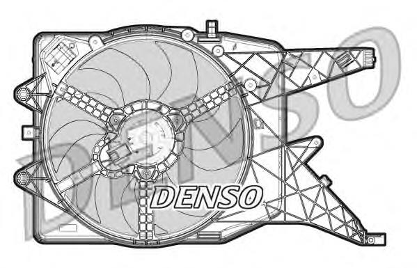 Difusor de radiador, aire acondicionado, completo con motor y rodete DER20011 Denso