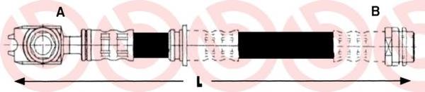 Latiguillo de freno delantero T85113 Brembo