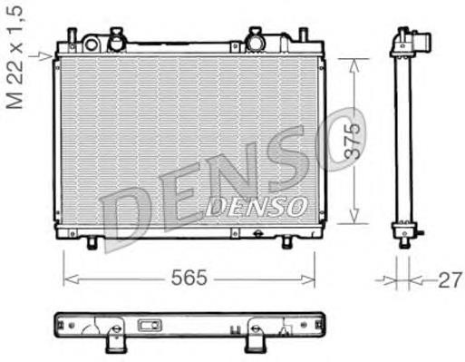 Radiador refrigeración del motor DRM09025 Denso