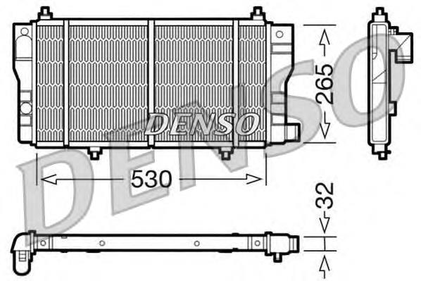 DRM07002 Denso radiador refrigeración del motor