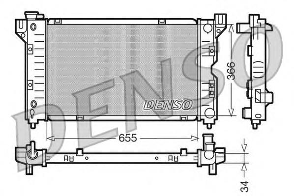 Radiador refrigeración del motor DRM06010 Denso