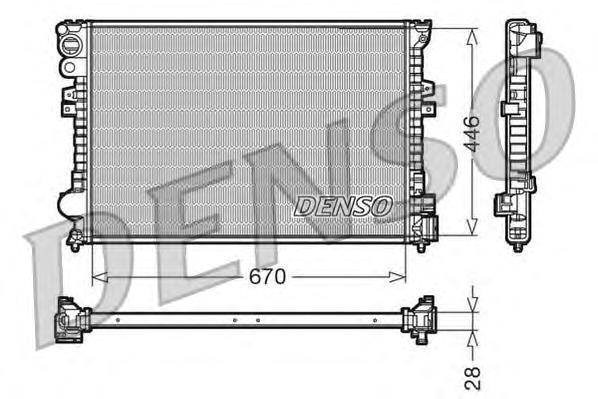 Radiador de água Denso DRM07050