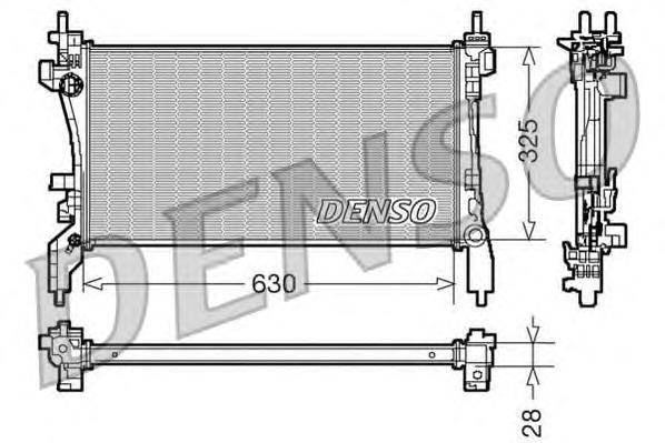 Radiador refrigeración del motor DRM07041 Denso