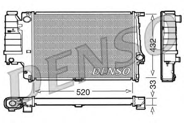 DRM05063 Denso radiador refrigeración del motor