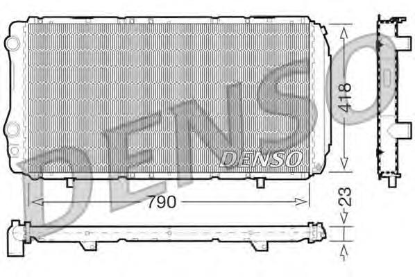 Radiador refrigeración del motor DRM09074 Denso