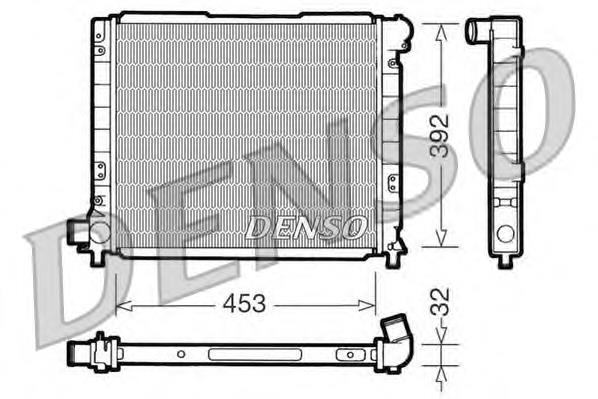 Radiador refrigeración del motor DRM09051 Denso