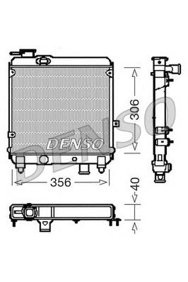 DRM09081 Denso radiador refrigeración del motor