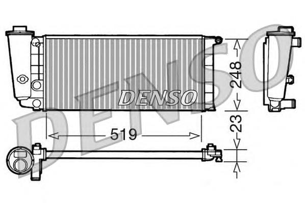 Radiador refrigeración del motor DRM09080 Denso