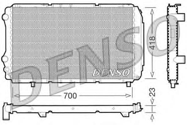 Radiador refrigeración del motor DRM09077 Denso