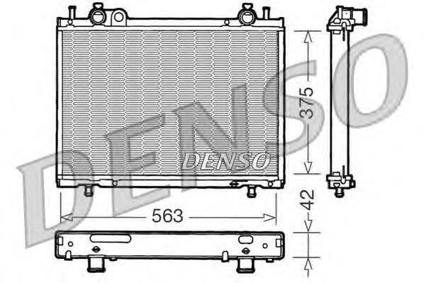 DRM09021 Denso radiador refrigeración del motor