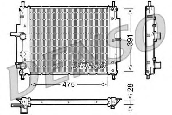 DRM09036 Denso radiador refrigeración del motor