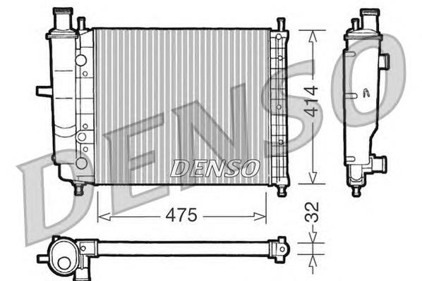 DRM09028 Denso radiador refrigeración del motor