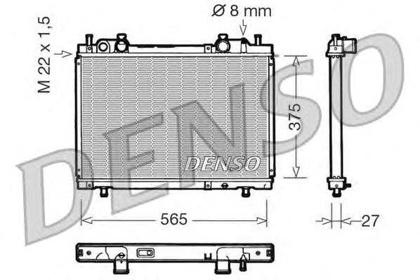 DRM09026 Denso radiador refrigeración del motor