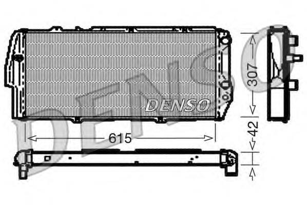 DRM02040 Denso radiador refrigeración del motor