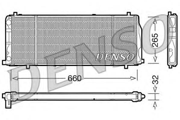 Radiador refrigeración del motor DRM02004 Denso