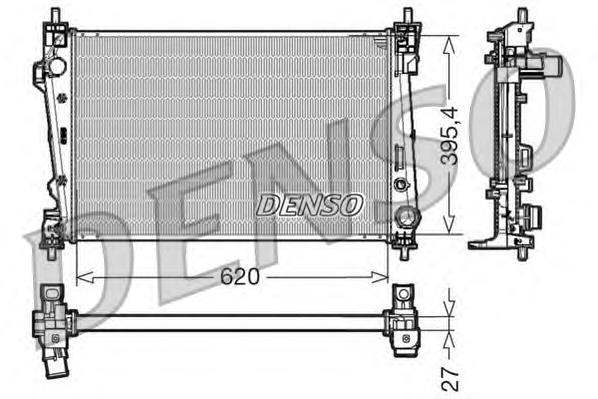 Radiador refrigeración del motor DRM01006 Denso