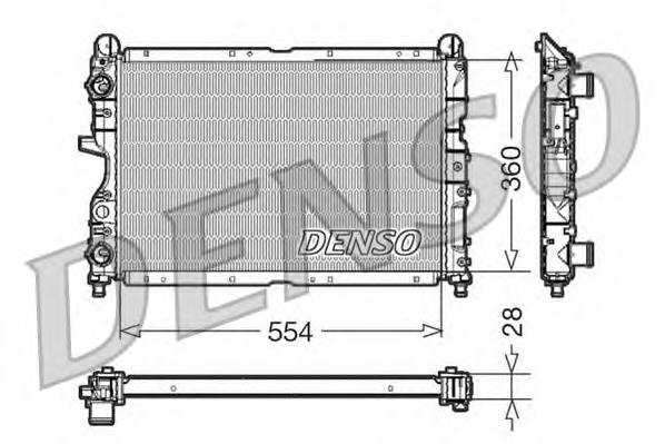 Radiador refrigeración del motor DRM01003 Denso