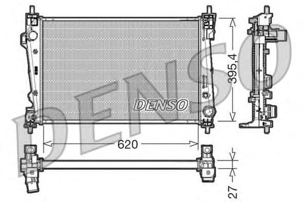 Radiador refrigeración del motor DRM01007 Denso