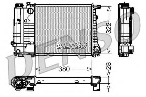 Radiador refrigeración del motor DRM05044 Denso