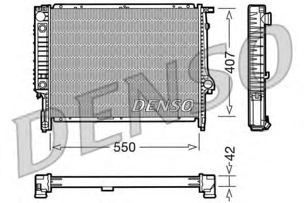 DRM05040 Denso radiador refrigeración del motor