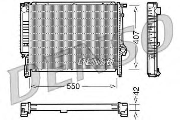 Radiador refrigeración del motor DRM05039 Denso