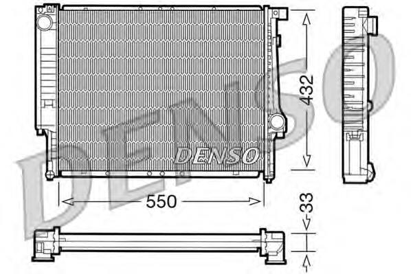 Radiador refrigeración del motor DRM05041 Denso