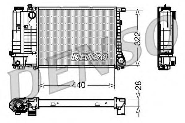Radiador refrigeración del motor DRM05042 Denso