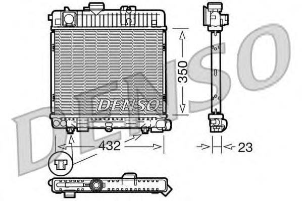 Radiador refrigeración del motor DRM05025 Denso