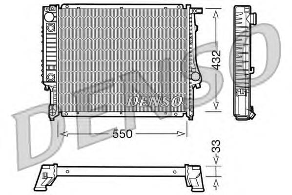 Radiador refrigeración del motor DRM05020 Denso