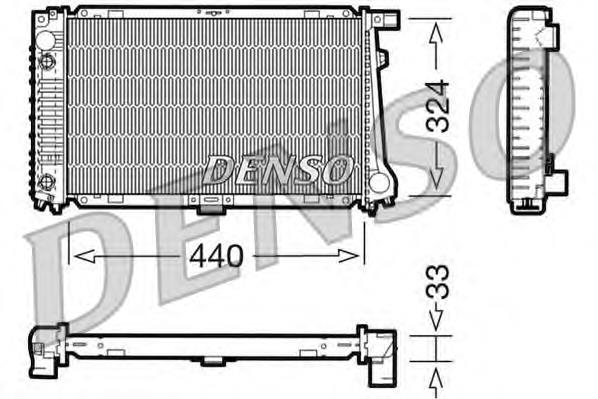 Radiador refrigeración del motor DRM05033 Denso
