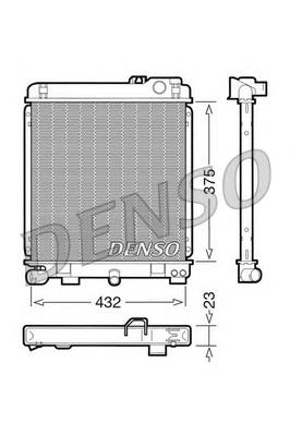 Radiador refrigeración del motor DRM05030 Denso