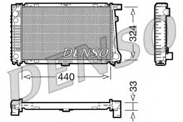 Radiador refrigeración del motor DRM05032 Denso