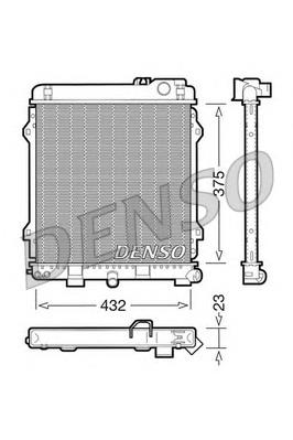 Radiador refrigeración del motor DRM05031 Denso