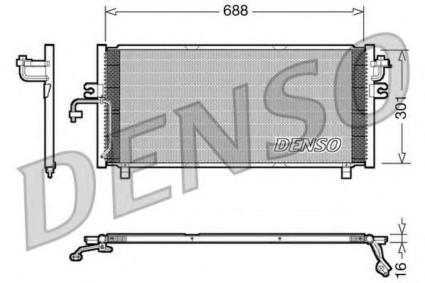 DCN46004 Denso condensador aire acondicionado