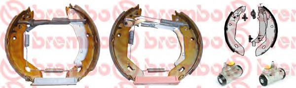 K61036 Brembo kit de frenos de tambor, con cilindros, completo