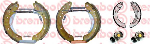 K61063 Brembo juego de zapatas de frenos de tambor, con cilindros, completo