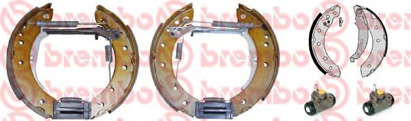 K 61 065 Brembo juego de zapatas de frenos de tambor, con cilindros, completo