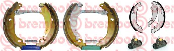 K 68 067 Brembo juego de zapatas de frenos de tambor, con cilindros, completo