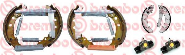 K85018 Brembo juego de zapatas de frenos de tambor, con cilindros, completo