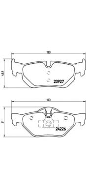 Pastillas de freno traseras P06038 Brembo