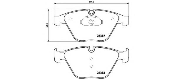 Pastillas de freno delanteras Brembo P06054