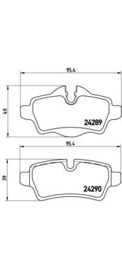 P06052 Brembo Pastillas freno traseras