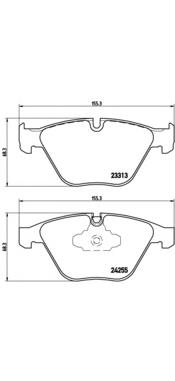 Pastillas de freno delanteras Brembo P06055